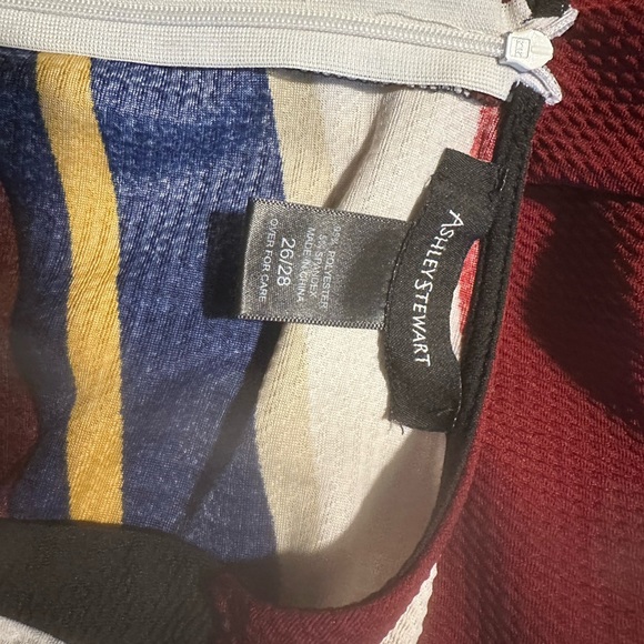 Ashley Stewart Chevron Stripe Long Sleeve Dress - Picture 5 of 5